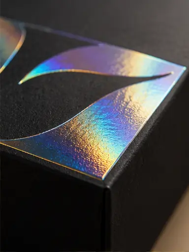 Holographic Foil packaging finish